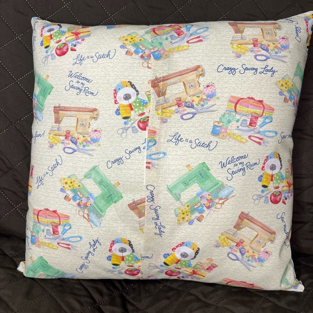 Hand Crafted Accent Pillow Cover 18”x18” Throw Pillow Cover Only sewing supplies - Picture 2 of 4